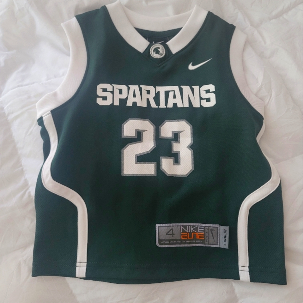 Nike Michigan State University Spartans Kids Size 4 Basketball Jersey Boys MSU